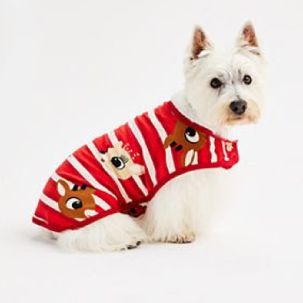 NWT Pet Jammies For Your Families Rudolph The Red-Nosed Reindeer Pet Bodysuit